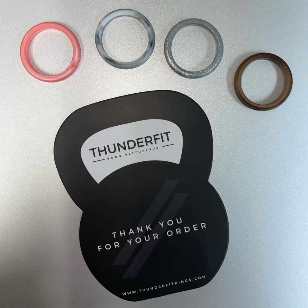ThunderFit Silicone Ring Set - Pink, Gray, Brown